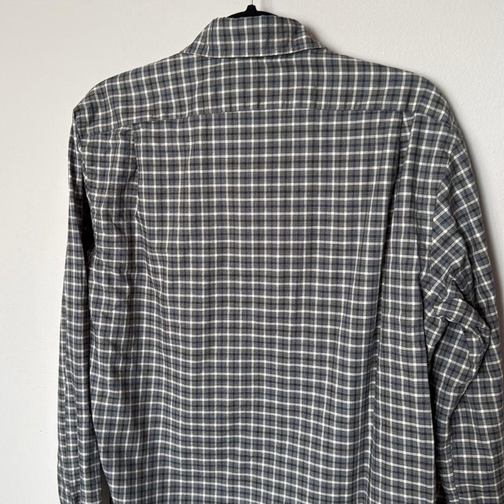 Polo Ralph Lauren Plaid Button Up Short Long Sleeve Brown Med EUC 100% Cotton - Picture 7 of 11